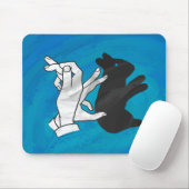 Schaduwkonijn op blauw muismat (Met muis)