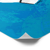 Schaduwkonijn op blauw poster (Hoek)