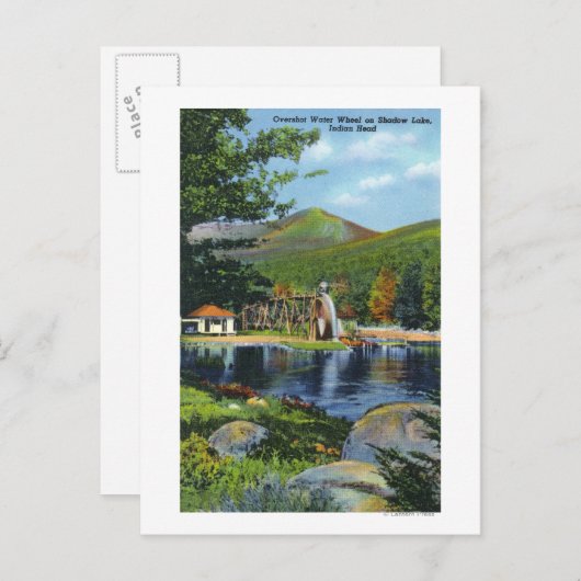 Schaduwmeer Overshot Uitzicht waterwiel Briefkaart (Voorkant / Achterkant)