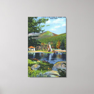 Schaduwmeer Overshot Uitzicht waterwiel Canvas Afdruk