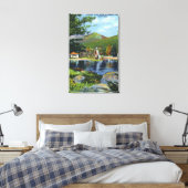 Schaduwmeer Overshot Uitzicht waterwiel Canvas Afdruk (Insitu (Slaapkamer))