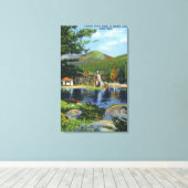 Schaduwmeer Overshot Uitzicht waterwiel Canvas Afdruk (Insitu (Houten vloer))