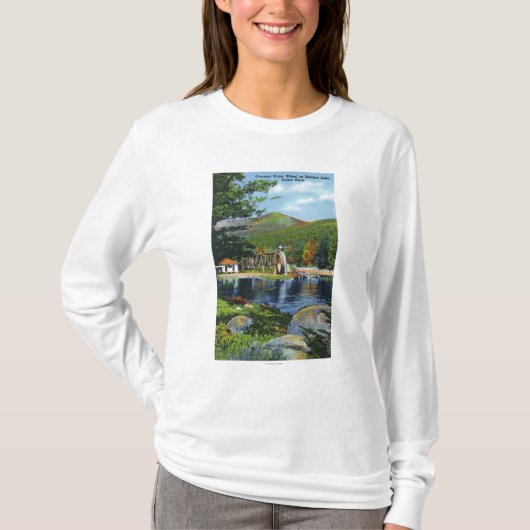 Schaduwmeer Overshot Uitzicht waterwiel T-shirt (Voorkant)