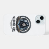 schaduwmeisje iPhone 15 case (Achterkant horizontaal)