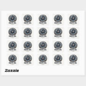 schaduwmeisje vierkante sticker (Vel)