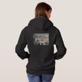 Schaduwmensen Abstracte Kunst Hoodie (Achterkant volledig)