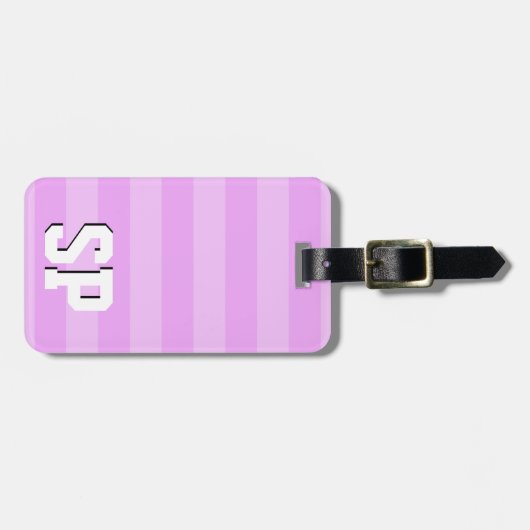 Schaduwmonogram Bagagelabel (Voorkant horizontaal)