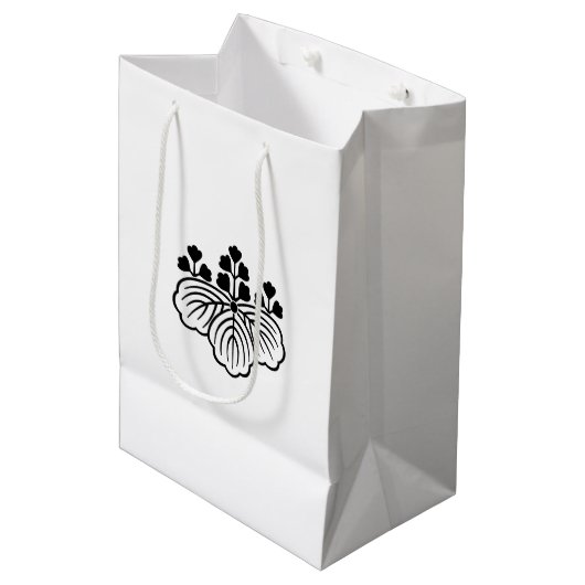 Schaduwpijltje met 5-3 bloemen medium cadeauzakje (Voorkant Gekanteld)