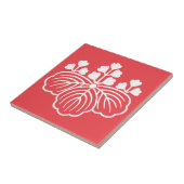 Schaduwpijltje met 5-3 bloemen tegeltje (Zijkant)