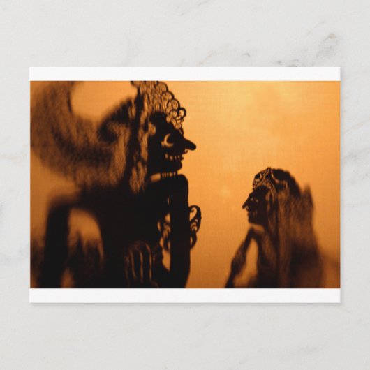 Schaduwpoppen Wayang kulit Briefkaart (Voorkant)