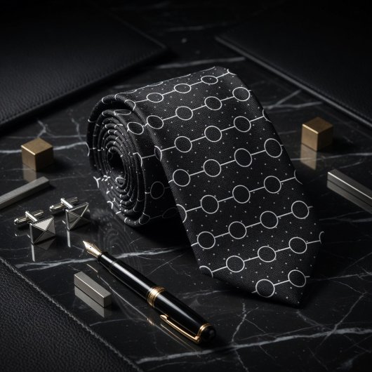 Schaduwraster Micro Polka Patroon Stropdas