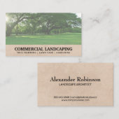 Schaduwrijke bomen en gesneden graslandschap visitekaartje (Voorkant / Achterkant)