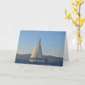 Schaduwrijke dame in de vroege ochtend kaart (Gele Bloem)