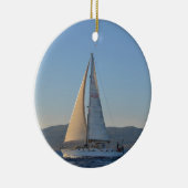 Schaduwrijke dame in de vroege ochtend keramisch ornament (Rechts)