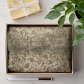 Schaduwrijke en heldere gouden damast naadloos pat tissuepapier (Geschenk)