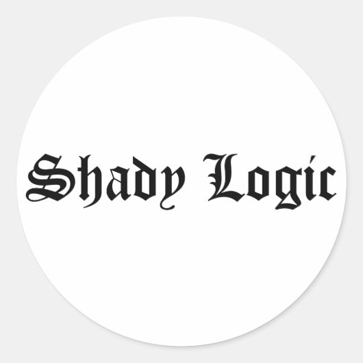 Schaduwrijke Logic-Sticker 2 Ronde Sticker (Voorkant)