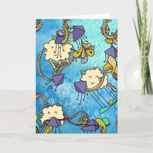 Schaduwrijke wolken kaart (Voorkant)