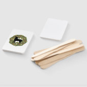 Schaduwsilhouet Opzoeken Hond in een Krans Handwaaier (Niet-gemonteerd)