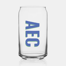 Schaduwtekst Drie Initiaal Modern Monogram Blikvorm Glas