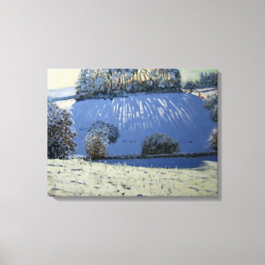 Schaduwveld bij Youlgrave Derbyshire Canvas Afdruk (Voorkant)