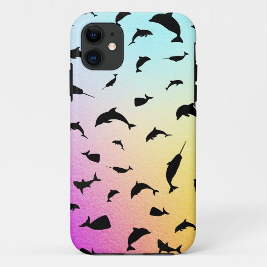 Schaduwvis haai walvis gradiënt kleurrijk sterrens Case-Mate iPhone case (Achterkant)