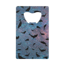 Schaduwvis haai walvis gradiënt kleurrijk sterrens creditkaart flessenopener