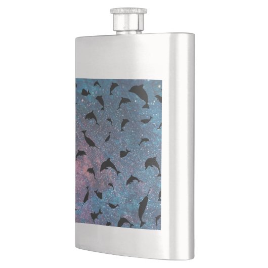 Schaduwvis haai walvis gradiënt kleurrijk sterrens flacon (Links)