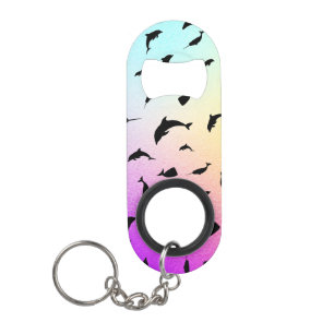 Schaduwvis haai walvis gradiënt kleurrijk sterrens mini flessenopener