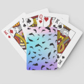 Schaduwvis haai walvis gradiënt kleurrijk sterrens pokerkaarten (Achterkant)