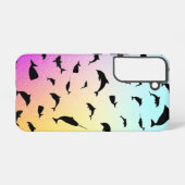 Schaduwvis haai walvis gradiënt kleurrijk sterrens samsung galaxy hoesje (Achterkant horizontaal)