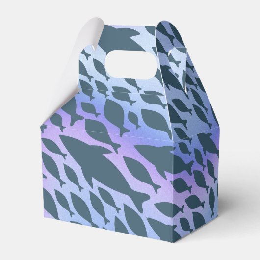 Schaduwvis Haai Walvis op gradiënt melkwegstelsel Bedankdoosjes (Voorkant Zijde)