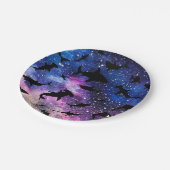 Schaduwvis haai walvis op gradiënt melkwegstelsel  papieren bordje (Gekanteld)