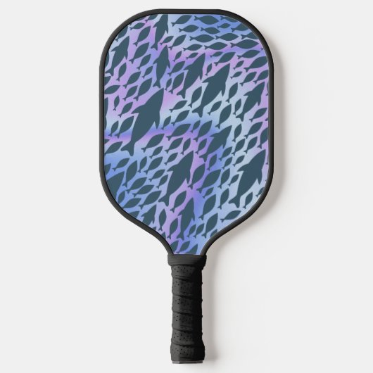 Schaduwvis Haai Walvis op gradiënt melkwegstelsel Pickleball Paddle (Voorkant)