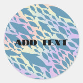 Schaduwvis Haai Walvis op gradiënt melkwegstelsel Ronde Sticker (Voorkant)