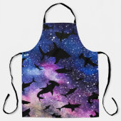 Schaduwvis haai walvis op gradiënt melkwegstelsel  schort (Voorkant)