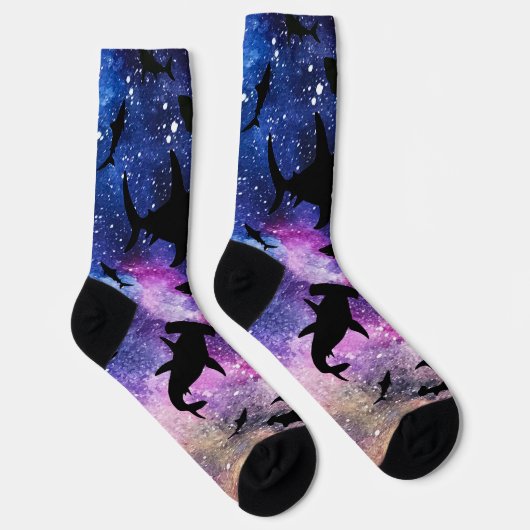 Schaduwvis haai walvis op gradiënt melkwegstelsel  sokken (Rechts)