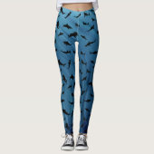 Schaduwvis Haaienvinvis op helling blauwe oceaan Leggings (Voorkant)