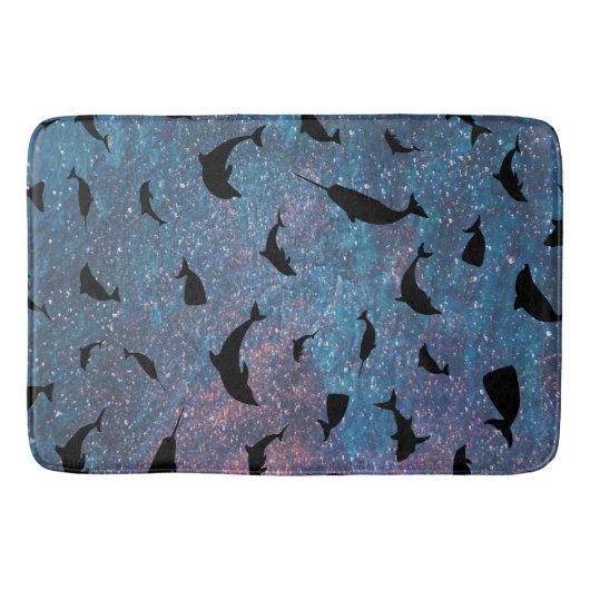 schaduwvishaai op gradiëntmelkweg badmat (Voorkant)