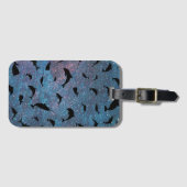 schaduwvishaai op gradiëntmelkweg bagagelabel (Voorkant (horizontaal))