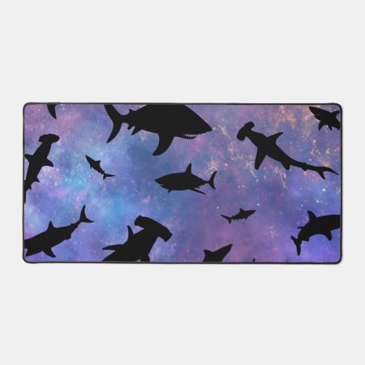 schaduwvishaai op gradiëntmelkweg bureaumat (Voorkant)