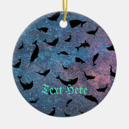 schaduwvishaai op gradiëntmelkweg keramisch ornament