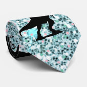 schaduwvishaai op gradiëntmelkweg stropdas (Opgerold)