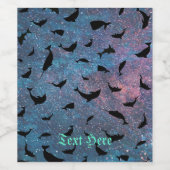 schaduwvishaai op gradiëntmelkweg wijn etiket (Enkel label)