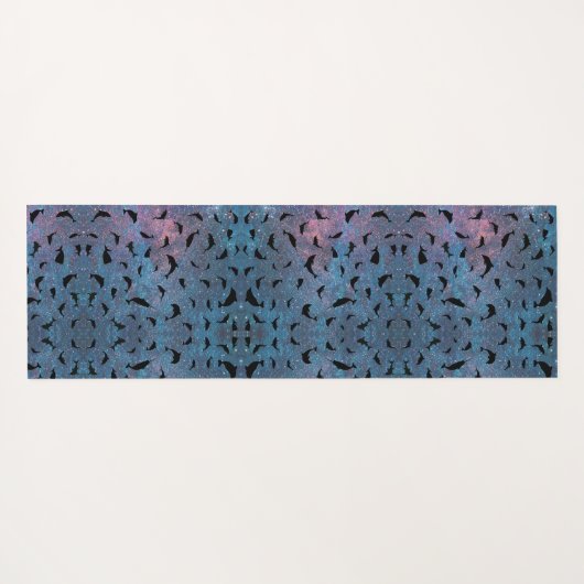 schaduwvishaai op gradiëntmelkweg yogamat (Achterkant (horizontaal))