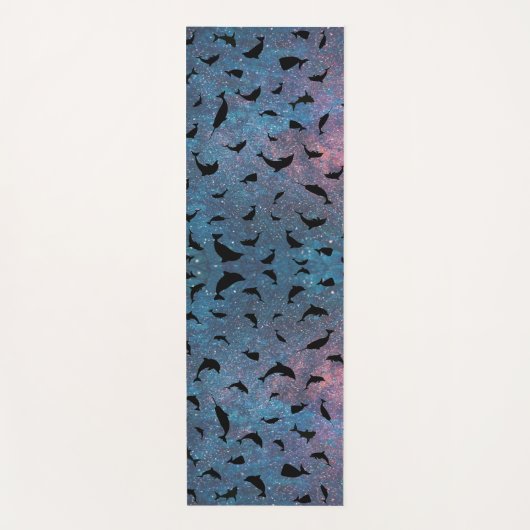 schaduwvishaai op gradiëntmelkweg yogamat (Voorkant)