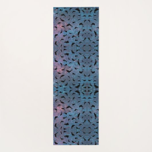 schaduwvishaai op gradiëntmelkweg yogamat (Achterkant)