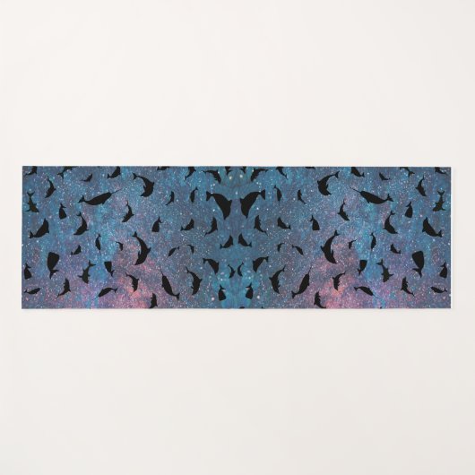 schaduwvishaai op gradiëntmelkweg yogamat (Voorkant (horizontaal))