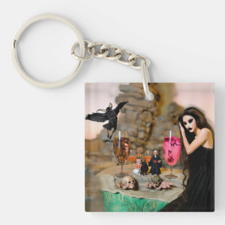 Schaduwwerk Occult Dark Witchy Recovery AI Art Sleutelhanger