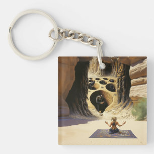 Schaduwwerk Occult Dark Witchy Recovery AI Art Sleutelhanger