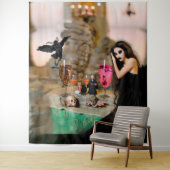 Schaduwwerk Occult Dark Witchy Recovery AI Art Wandkleed (In situ)